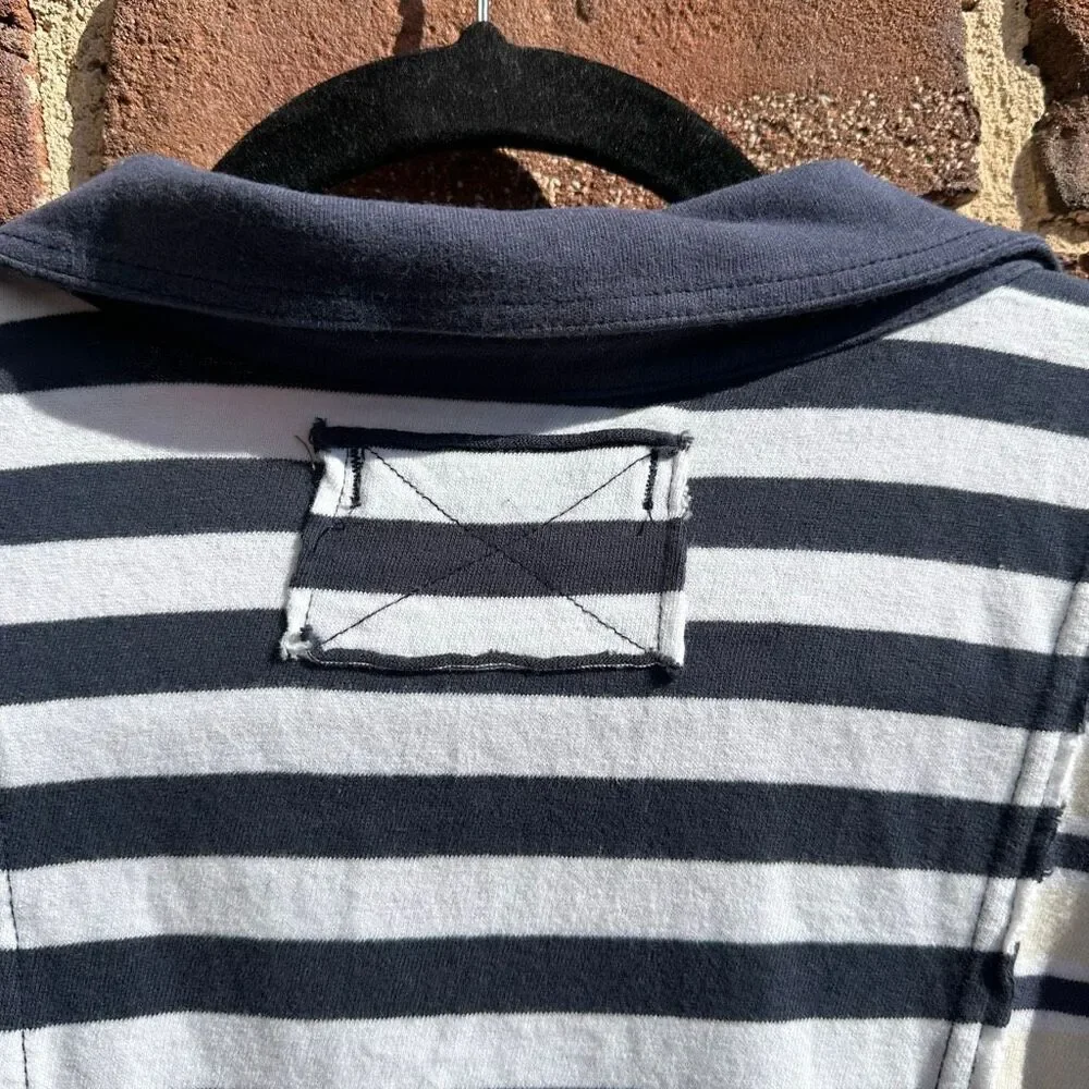 Free People we the free Stripe Up Your Life Polo Striped Women’s L NEW